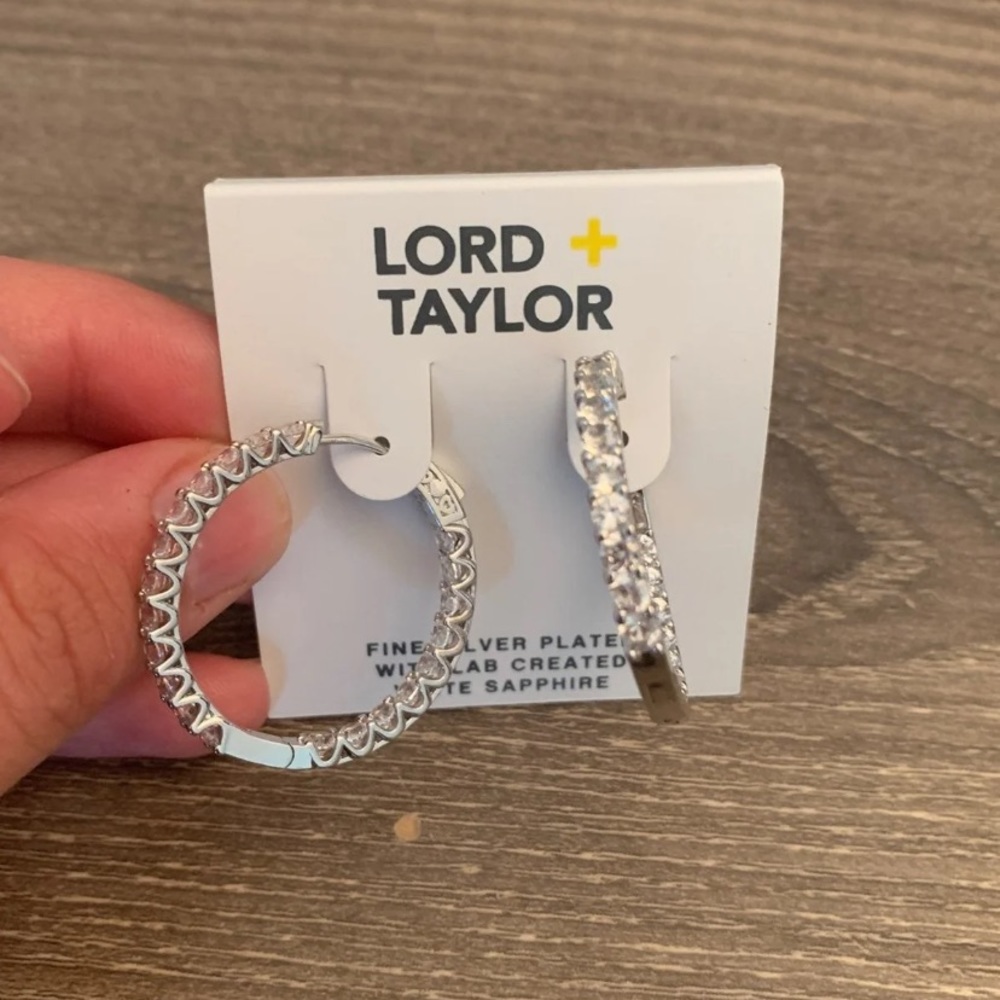 Diamond hoop earrings